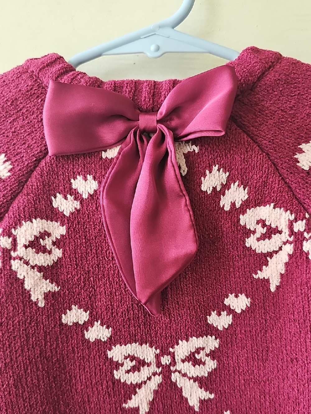 btween Pink Berry Knit Sweater & Ribbed Pants Set - Picture 9 of 10